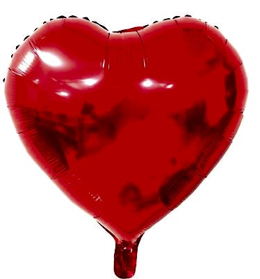 60 CM KALP KIRMIZI RENK FOLYO BALON